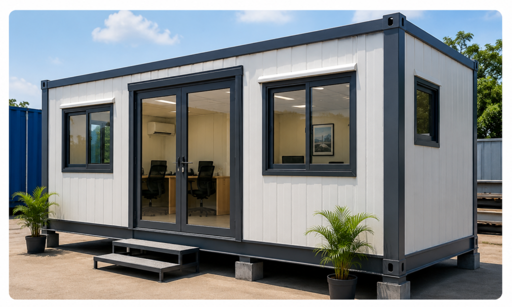 Portable Office Cabin Manufacturer in Gujarat – Modern Modular Office Cabin for Construction Sites and Commercial Use